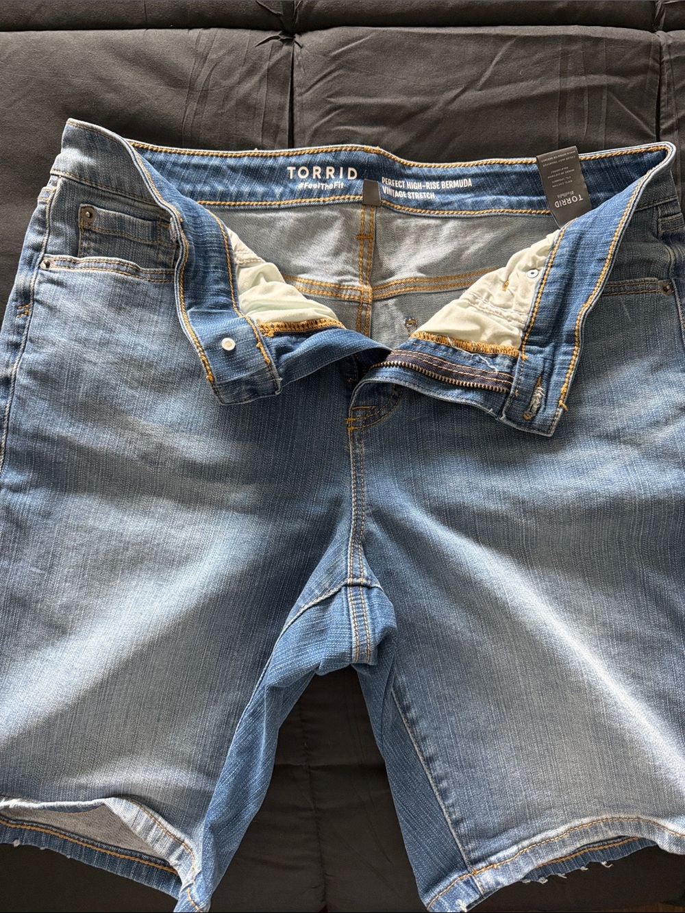 torrid Light Blue Denim Bermuda Shorts